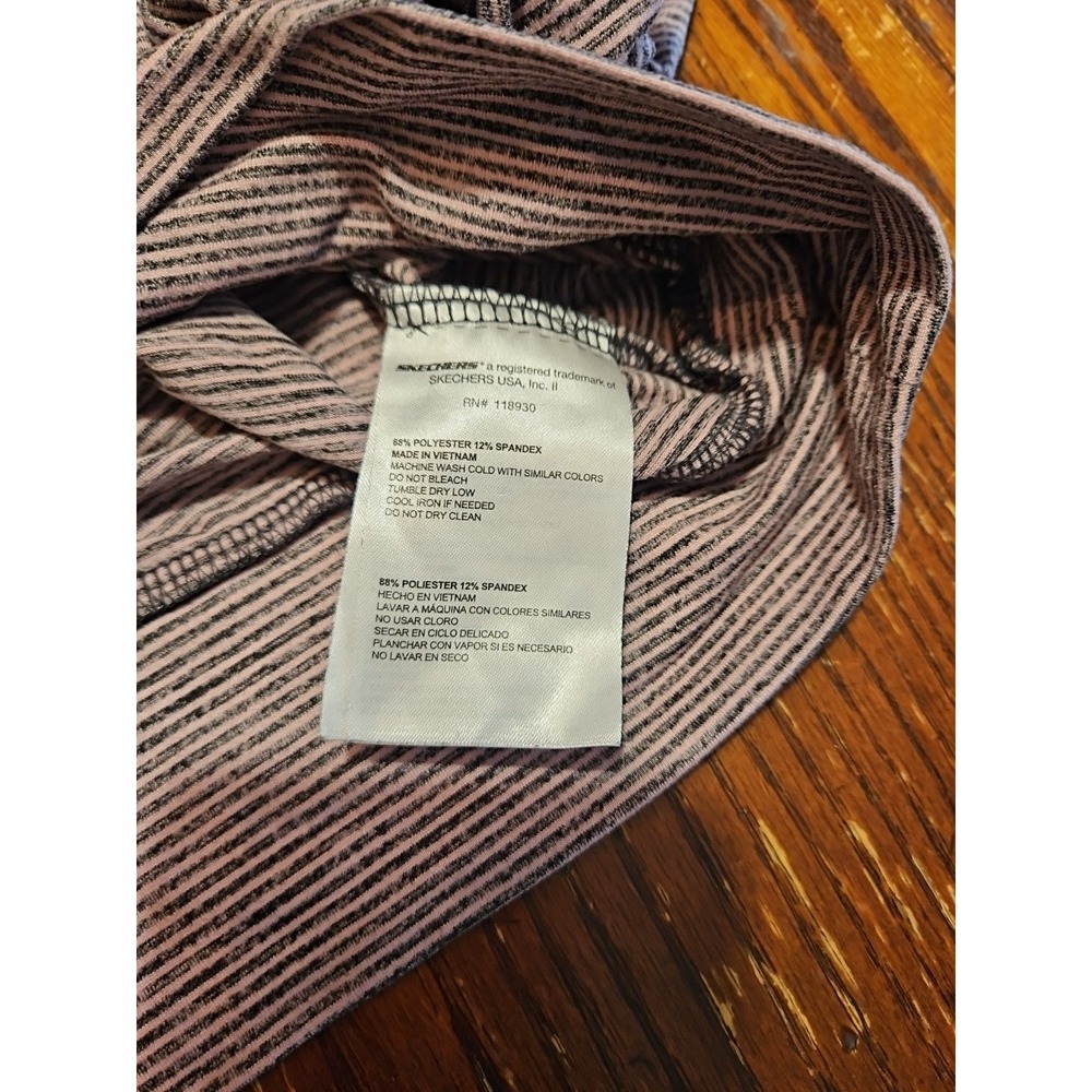 Skechers Go Walk Long Sleeve Hooded Pullover Women S Black/purple Striped(A877) - Picture 5 of 8